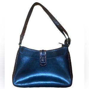 Brahmin Bag with Crocodile Pattern